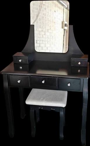 Vasagle black vanity dresser - black,