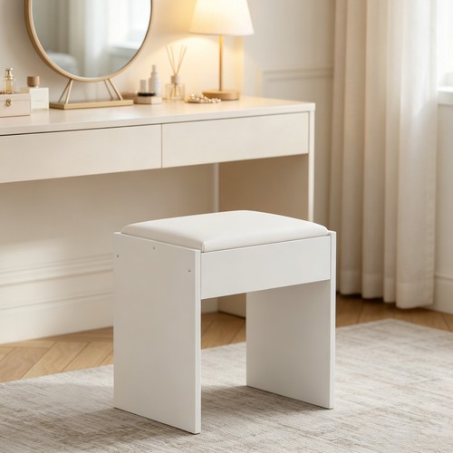 Padded vanity dressing stool - padded,