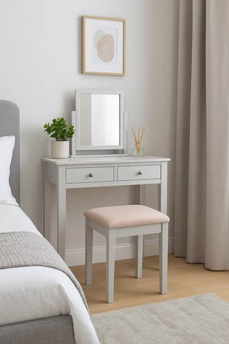 Wooden dressing table stool - wooden,