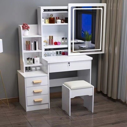 White makeup desk large - white,