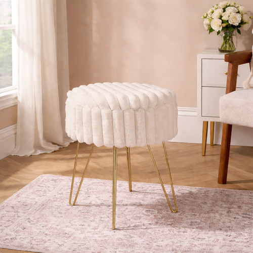 Dressing table stool ribbed - table,