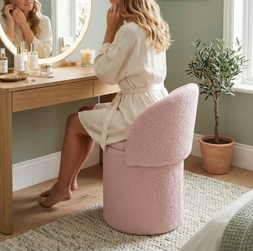 Beth boucle dressing table - beth,