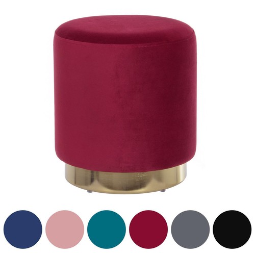 Sophia velvet footstool pouffe - sophia,