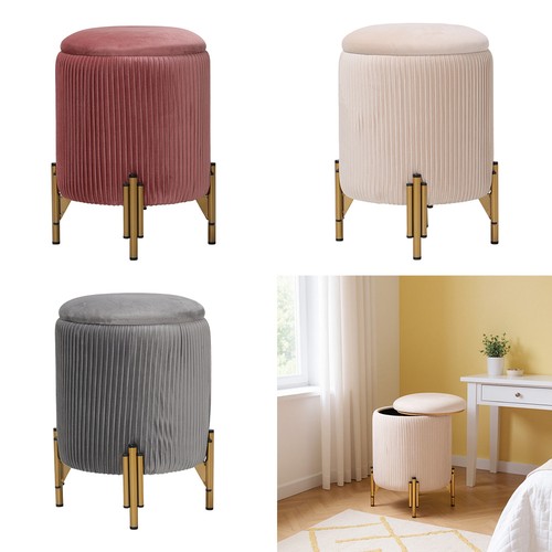 Round velvet dressing table - velvet,