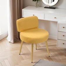 Teddy Fleece Stool Gold Leg