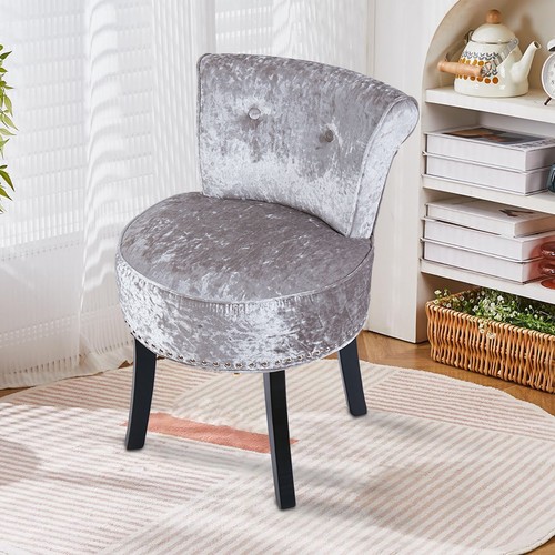 Accent velvet vanity stool - vanity,