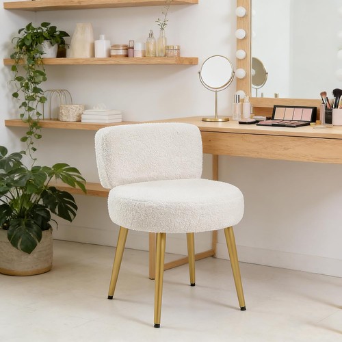 Linen dressing table - linen, stool