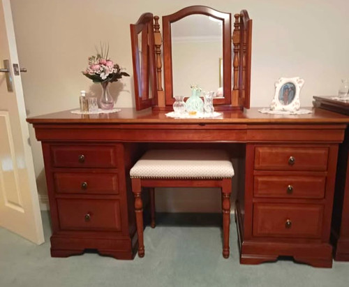 Brown wooden dressing table - brown, 7