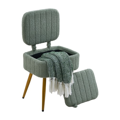 Sherpa vanity chair storage - sherpa,