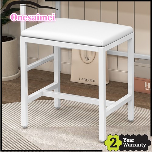 White dressing table stool - white,