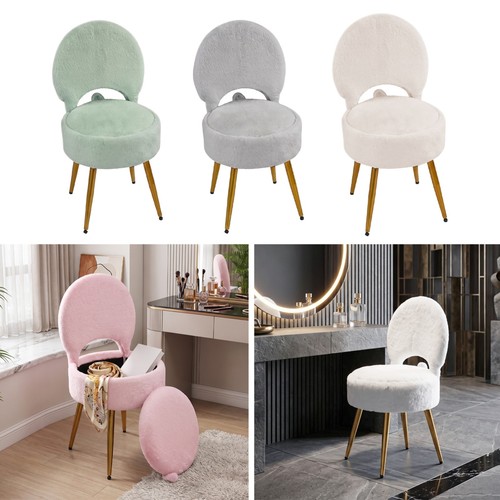 Faux fur vanity stool - fur,